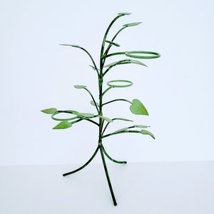 Green Metal Mini Plant or Candle Holder Decor Stand